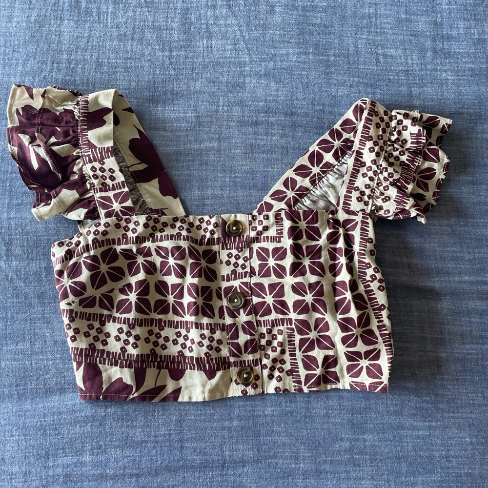 Floral Patterned Women's Crop Top